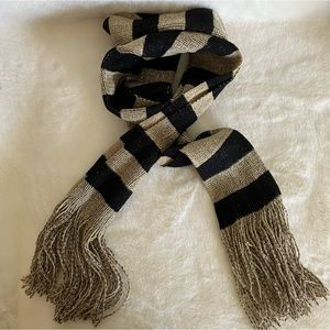 Black & Gold Knit Scarf